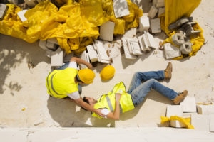 construction worker injured by unsafe work equipement